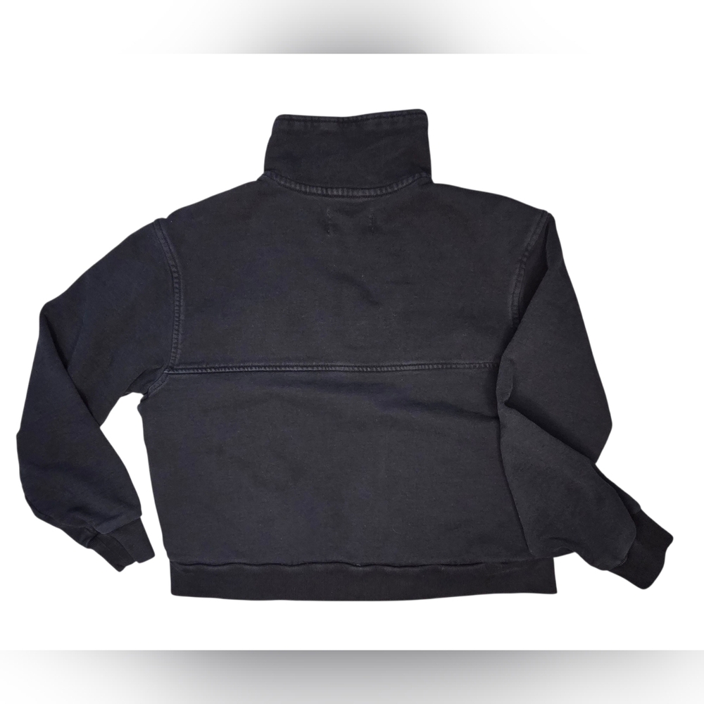 Everlane Women's The Track Half-Zip Faded Black Sweatshirt - Small - Picture 5 of 6